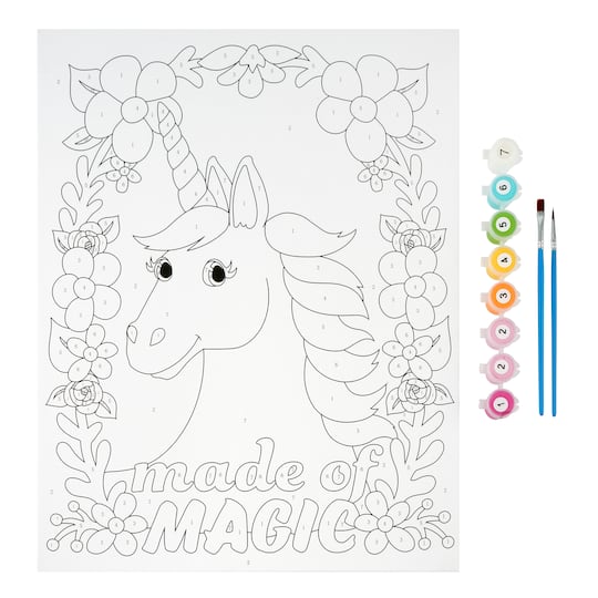 Unicorn Paint by Number Kit by Creatology&#x2122;